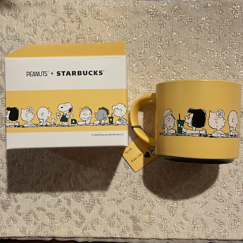 PEANUTS + STARBUCKS Yellow Ceramic Mug